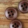 Botones de Hueso de Vaca Natural Minimalista con Borde Fino y Cuatro Agujeros, Accesorios de Ropa de Alta Gama, Versátiles para Camisas de Algodón, Lino y Lino