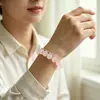 Pulsera de Cristal Natural, Simple de un Solo Círculo con Cuentas Redondas Joyería Transfronteriza, Joyería Estilo Pareja de Ágata Roja, Pulseras de Cristal para la Mano