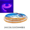 Tira de luz LED COB de 24V, 12V de alto brillo, 8MM, luz roja, luz verde, luz azul, luz dorada, luz rosa, luz morada, luz azul hielo