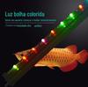 Risheng tanque de peixes aquário bolha luz tira de gás luz de mergulho LED cor mágica flash lento bolha luz aquário aerado bolha tira
