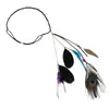 Tiara Original Boêmia de Penas com Franjas, Penas de Pavão, Viagem à Praia, Corda de Cabelo Estilo Étnico, Tiara