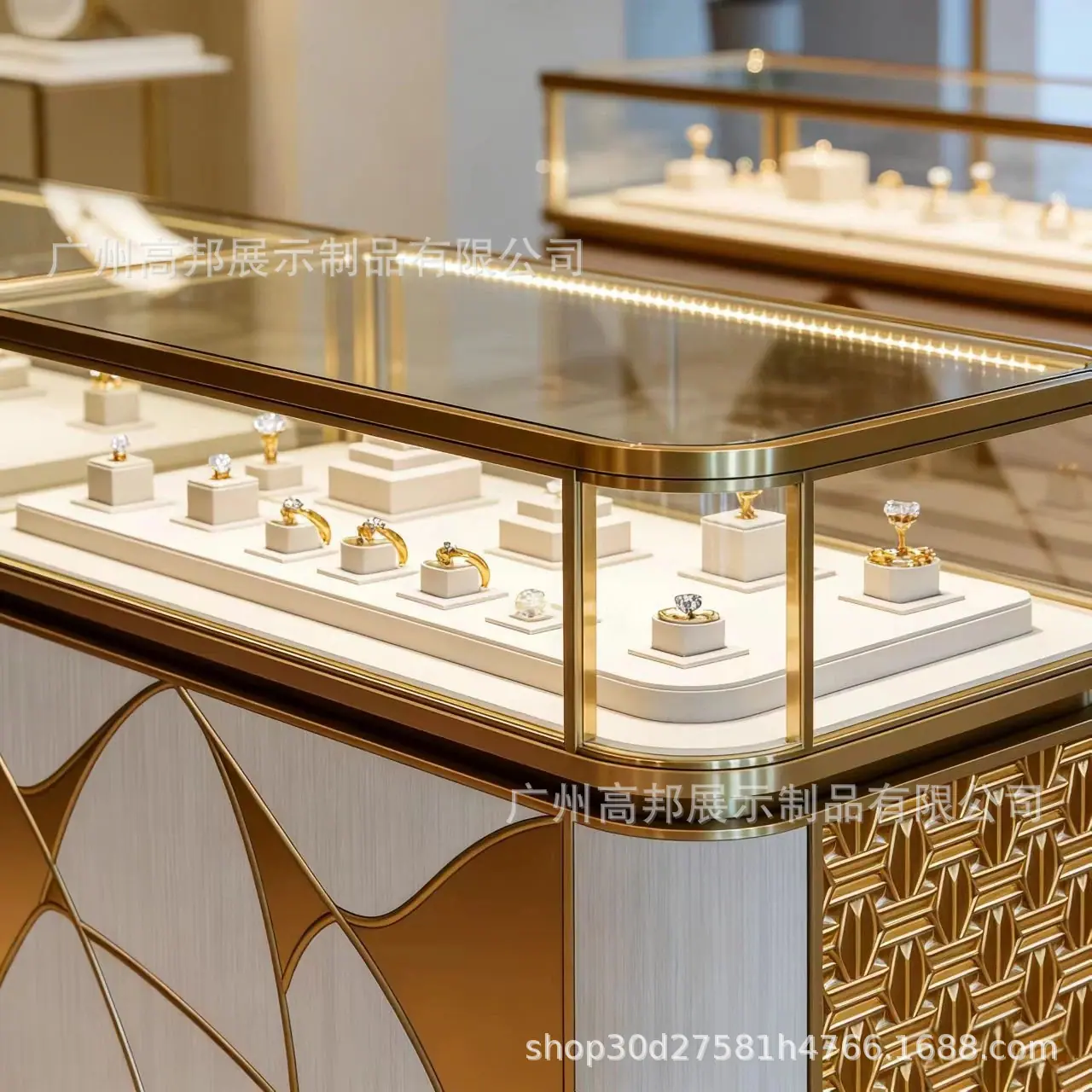 珠宝柜珠宝展示台珠宝展示柜珠宝首饰展示柜珠宝柜台玻璃柜落地柜