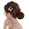 Pinza para el pelo única y hermosa con forma de pipa para mujer, pinza lateral para flequillo, pinza para el pelo de la frente, pinza de pico de pato sin costuras, accesorio para el pelo, pasador