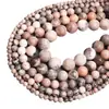 Shixi Jewelry Contas Soltas Zebra Rosa Atacado Contas DIY Acessórios para Joias Pedra Natural Pedra Natural Brilhante Cristal