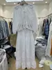 25 Roupa Europeia Feminina de Verão com Cordão, Nariz Vazado Bordado, Top Solto Emagrecedor, Conjunto de Saia Elegante para Férias
