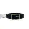 Cinturón Negro de Cuero Estilo Regular Hebilla Cuadrada Distintiva Ajuste para Jeans Fácil de Crear Estilo de Moda Versátil