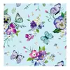 Mm014 Tema Mariposa de Fiesta Banner de Fiesta Navideña Set de 4 Piezas 8 Personas Plato de Papel Vaso de Papel de Seda