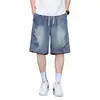 Shorts de Mezclilla Tencel Lyocell para Hombre Verano 2026 Nuevos Holgados Rectos Caída Delgada Pantalones Casuales Hombre
