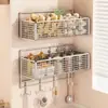 Estante de almacenamiento para cocina casera, no requiere instalación, almacenamiento y organización multicapa para especias de cocina, cebollas y jengibre, rejilla transpirable, acero inoxidable