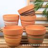 Casa de jardim vaso de flor de cerâmica vermelha vaso de flor de grés vaso para suculentas vaso respirável absorvente para mudas diâmetro grande vaso baixo atacado