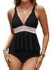 Traje de Baño Nuevo de Comercio Exterior Europeo y Americano Bikini Sexy Dividido para Mujer Cintura Alta Cubre Vientre Amazon Conjunto de Traje de Baño Caliente