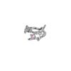 Anillo de dedo índice con gema rosa nuevo 2022, moda femenina, personalidad, alto sentido, ins moderno, cool, popular en línea, femenino