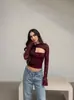 G25T145-Estilo Novo Europeu e Americano Primavera e Outono Design Sexy de Renda Manga Sino Valoriza a Silhueta Roupa Feminina