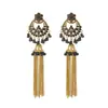 Brincos Exagerados com Franjas Estilo Boho Retrô Design de Nicho Feminino Joia de Orelha Estilo Étnico Brincos Exóticos
