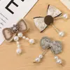 Nuevo Estilo Francés Retro Encaje Perla Bordado Flor Lazo Tela DIY Accesorios para el Cabello Ropa Bolsas Accesorios