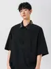 NASA Verano Estilo Americano Marca de Moda Camisa Casual Cuello Solapa Moderna Holgada Camiseta Rayada Sentido de Alta Gama Guapo Casual Camiseta Casual