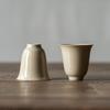 Juego de té de kung fu de una sola taza vintage de color gris hierba y madera, taza de té pequeña china de cerámica, taza de té para el hogar, taza maestra, taza con fragancia