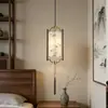 [Transfronteiriço] Pequenos Lustres Estéticos para Decoração de Casa, Luminárias Pendentes Estilo Song Zen para Sala de Jantar e Cabeceira, Iluminação de Chá para Balcão de Bar Novo Estilo Chinês