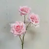 3 Rosas Artificiales, Flores Falsas Realistas de Alta Gama, Arreglo de Escena de Cascada de Pared de Flores, Arte Floral para Bodas, Flores Artificiales
