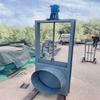 Válvula de Compuerta Neumática, Válvula de Compuerta Cerrada Resistente al Desgaste para Transferencia de Materiales, Válvula de Compuerta Eléctrica de Boca Redonda para Descarga de Aguas Residuales para Estanques de Peces y Canales de Agua