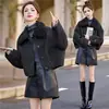 Colección de otoño 2026: abrigo de lana con cuello de piel sintética, nuevo, sencillo y elegante