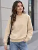 Otoño Invierno 2026 Nuevo Amazon Transfronterizo Europeo y Americano Sudadera de Cuello Medio Versátil Color Sólido Manga Larga Sudadera con Capucha Top para Mujer