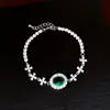 Pulsera Colgante Ovalado Flor de Zircón Pulsera de Temperamento de Lujo Ligero de Gama Alta Diseño Simple Versátil de Nicho Joyería para la Mano