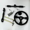 Piezas para Go-Kart de Motocicleta Eléctrica de Cuatro Ruedas DIY 32-42cm Cremallera de Dirección Volante Barra de Dirección Rótula