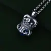 Set de Plata de Ley 925 Colgante Corona de Circonita Azul Marino Adornos Colgantes Estilo Retro Moda para Hombre y Mujer Venta al por Mayor