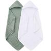 Toalla de bebé con capucha de algodón muselina para bebé, grande, absorbente, resistente, adecuada para el cuidado de recién nacidos, toalla