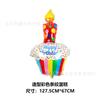 Velas de Bolo de Aniversário com Novo Design, Balões, Sorvete, Sobremesas, Bolas Decorativas Coloridas Foscas de Folha de Alumínio de Desenho Animado em Estoque