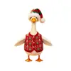Disfraz de ganso para porche de Navidad de peluche ganso blanco grande chaleco navideño de punto muñeco ambiente festivo suéter para disfrazar