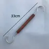 Gancho para loja de roupas Gancho S Cabide de roupas Cabide para lenço lenço de seda Gancho com padrão de madeira Anel redondo círculos Gancho de madeira de faia Cabide de casaco Cabide de calça