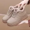 Zapatos de Algodón con Suela Gruesa para Mujer 2025 Nuevo Estilo de Invierno, Forrados de Felpa y Engrosados, Botines Impermeables y Cómodos para Mujer, Comercio Exterior Transfronterizo