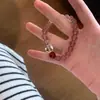 Pulsera de Cristal Rosa Dulce Natural de Fresa, Cristal Blanco, Ágata Roja, Diseño de Nicho, Pulsera Versátil de Perlas de Agua Dulce