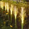 Luz Solar de Caña LED Luz de Estaca de Fibra Óptica Esponjosa Decoración de Patio Jardín Luz de Césped Ahorro de Energía Solar