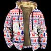 Ropa de Invierno Gruesa con Forro Polar Transfronteriza Chaqueta de Algodón Acolchada Gruesa de Doble Capa Interior con Santa Cremallera Bolsillo con Cremallera Chaqueta Cálida Acolchada de Algodón