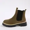 Botas Martin de Talla Grande de Comercio Exterior para Mujer Moda Otoño e Invierno 2025 Estilo Británico Botines Cortos Casual Trendy Europeo y Americano Botas de Mujer sin Cordones