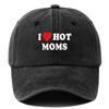 Xiyin transfronteiriça nova I HOT MOMS boné de beisebol casual versátil para todas as ocasiões proteção solar ao ar livre boné com aba lavado