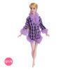 Ropa de muñeca Barbie nueva de 30 cm juguete abrigo largo de piel abrigo corto de felpa traje de moda