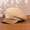 Boinas femininas para outono e inverno, estilosas e versáteis, bonés estilo bico de pato, chapéus de tricô quentes para viagens casuais ao ar livre, atacado