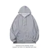 Suéter Cárdigan con Capucha Delgado de Primavera para Hombre Estilo Coreano Moda Chaqueta Deportiva de Moda Marca de Moda Holgado Casual Color Sólido Traje de Béisbol