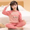 Ropa y Pantalones de Algodón Puro de Otoño para Niños, Pijamas Infantiles, Conjunto de Ropa Interior Térmica para Niños Pequeños y Medianos, Camiseta de Algodón Base para Bebés Niñas