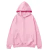 Comercio Exterior Ropa Europea y Americana Mismo Estilo Cardigan con Cremallera Sudadera con Capucha Color Sólido Ropa Deportiva Otoño e Invierno Forro Polar Holgado
