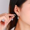 Aretes Clásicos de Plata S925 Exclusivos Europeos y Americanos con Moissanita de Seis Garras Aretes de Diamantes Moissanita para Mujer Puños de Oreja Versátiles de Alta Gama Venta al por Mayor