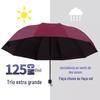 Guarda-chuva Dobrável de 12 Varetas para Homens e Mulheres Tamanho Grande Reforçado para Sol e Chuva Uso Duplo Guarda-sol para Estudantes