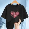 2272 # Camiseta de Manga Corta para Niña 2025 Nuevo Estilo Camiseta de Algodón Puro Moda de Verano Ropa Infantil Tops Ropa de Verano para Niñas