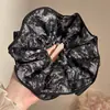 2026 Novo Estilo Estilo Floresta Elástico Alto Prendedor de Cabelo com Laço Preguiçoso, Corda de Cabelo para Rabo de Cavalo em Tecido de Renda para Mulheres
