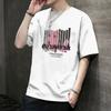 Nueva Camiseta de Manga Corta de Verano para Hombre, Estilo Casual Hong Kong, Atuendo Artístico para Pareja, Versión Coreana Ajustada, Top Delgado de Media Manga para Hombre