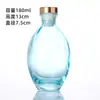 Botella de Aroma de Color Degradado Botella Vacía Transparente Sin Fuego Ratán Vidrio Botella de Aroma Adornos Campana Invertida Botella de Aceite Esencial de Aroma